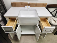 Load image into Gallery viewer, White 42'' Free Standing Single Bathroom Sink Vanity