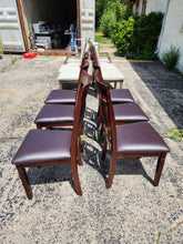 Load image into Gallery viewer, Set of 6 Brown Rectangle Back Dining Chairs