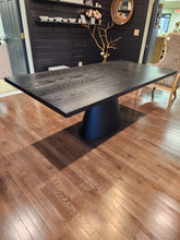 Load image into Gallery viewer, Large Black Wood and Metal Dining Table