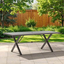 Load image into Gallery viewer, Black Metal Outdoor Dining Table