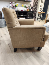 Load image into Gallery viewer, Brown Tufted Arm Chairs