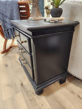 Load image into Gallery viewer, Black Painted Wooden 2 Drawer Nightstand