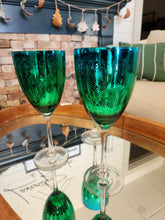 Load image into Gallery viewer, Peacock Feather Wine Glasses