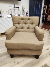 Load image into Gallery viewer, Brown Tufted Arm Chairs