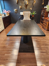 Load image into Gallery viewer, Large Black Wood and Metal Dining Table