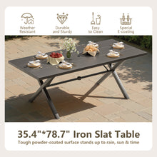 Load image into Gallery viewer, Black Metal Outdoor Dining Table