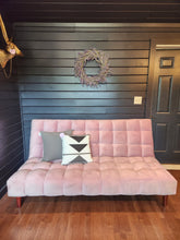 Load image into Gallery viewer, CLEARANCE Pink Velvet Futon Couch