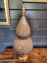 Load image into Gallery viewer, Taupe Double Gourd Table Lamp
