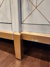 Load image into Gallery viewer, Soft Gray & Brass Buffet Server