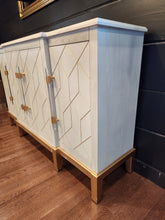 Load image into Gallery viewer, Soft Gray & Brass Buffet Server