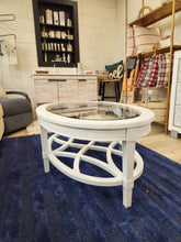 Load image into Gallery viewer, Oval Wooden Coffee Table w/ Glass Top