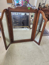 Load image into Gallery viewer, Large Wooden Folding Mirror