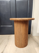Load image into Gallery viewer, Round Pedestal Wood Side Table