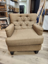 Load image into Gallery viewer, Brown Tufted Arm Chairs
