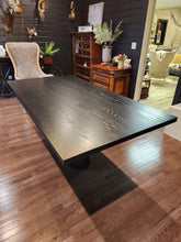 Load image into Gallery viewer, Large Black Wood and Metal Dining Table
