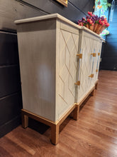 Load image into Gallery viewer, Soft Gray & Brass Buffet Server