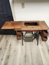 Load image into Gallery viewer, Antique Singer Sewing Table