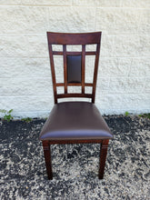 Load image into Gallery viewer, Set of 6 Brown Rectangle Back Dining Chairs