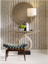 Load image into Gallery viewer, Wood and Gold Loophole Console Table