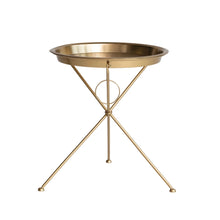 Load image into Gallery viewer, Metal Folding Tray Table, Brass Finish
