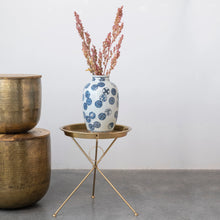 Load image into Gallery viewer, Metal Folding Tray Table, Brass Finish