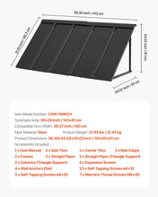 Load image into Gallery viewer, VEVOR Fixed Metal Awning 56 x 24 in