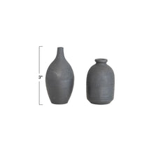 Load image into Gallery viewer, Decorative Handmade Terra-cotta Mini Vase, Black Chalkboard Finish, 2 Styles