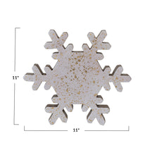 Load image into Gallery viewer, Handmade Mango Wood Snowflake