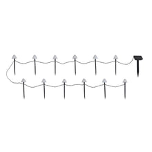 Load image into Gallery viewer, White and Black LED Solar Powered Mushroom Light Stakes