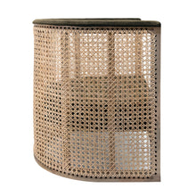 Load image into Gallery viewer, CLEARANCE Green Cane Barrel Chair