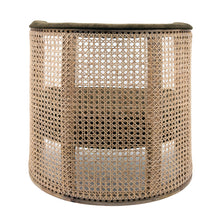 Load image into Gallery viewer, CLEARANCE Green Cane Barrel Chair
