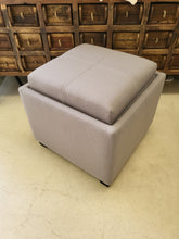 Load image into Gallery viewer, Fabric Storage Ottoman w/ Removable Tray