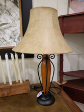 Load image into Gallery viewer, Wood and Metal Table Lamp