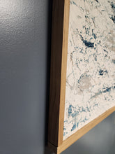 Load image into Gallery viewer, White and Blue Textured Wall Decor