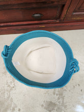 Load image into Gallery viewer, Blue and White Fabric Floor Basket