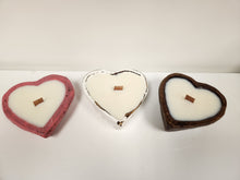 Load image into Gallery viewer, Scented Candle in Heart-Shaped Wood Bowl