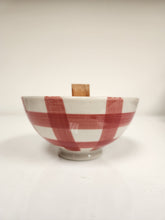 Load image into Gallery viewer, Scented Candle in Red & White Ceramic Bowl