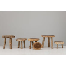 Load image into Gallery viewer, Madre De Cacao Live Edge Wood Pedestals / Stools / Stands