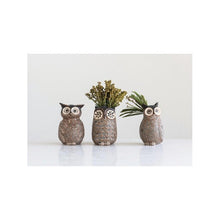 Load image into Gallery viewer, Stoneware Owl Vase
