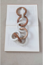 Load image into Gallery viewer, Acacia Wood and Marble Chain with 8 Links