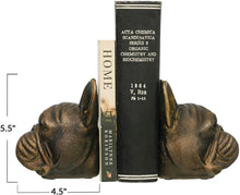 Load image into Gallery viewer, Dog Head Bookends with Antique Finish, Set of 2