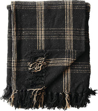 Load image into Gallery viewer, Woven Cotton Blend Throw with Fringe