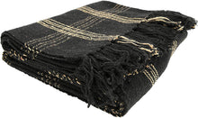 Load image into Gallery viewer, Woven Cotton Blend Throw with Fringe