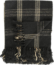 Load image into Gallery viewer, Woven Cotton Blend Throw with Fringe