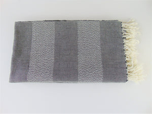 Gray Striped Turkish Bath Towel