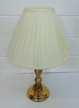 Load image into Gallery viewer, Gold Table Lamp W/ White Pleated Shade