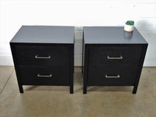 Load image into Gallery viewer, Black Wooden Nightstand