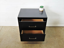Load image into Gallery viewer, Black Wooden Nightstand