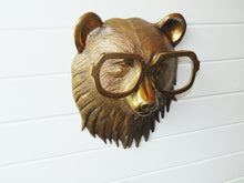 Load image into Gallery viewer, Beatrice Bear Wall Mount – Gold Animal Decor