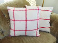 Load image into Gallery viewer, Red Striped Throw Pillow